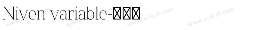 Niven variable字体转换